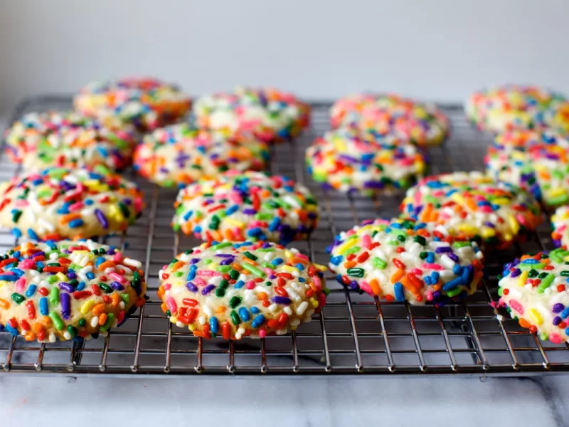 Celebrate Easter with delicious desserts covered with colorful sprinkles